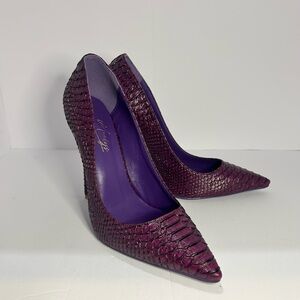 Chic Women's Purple Textured Heels